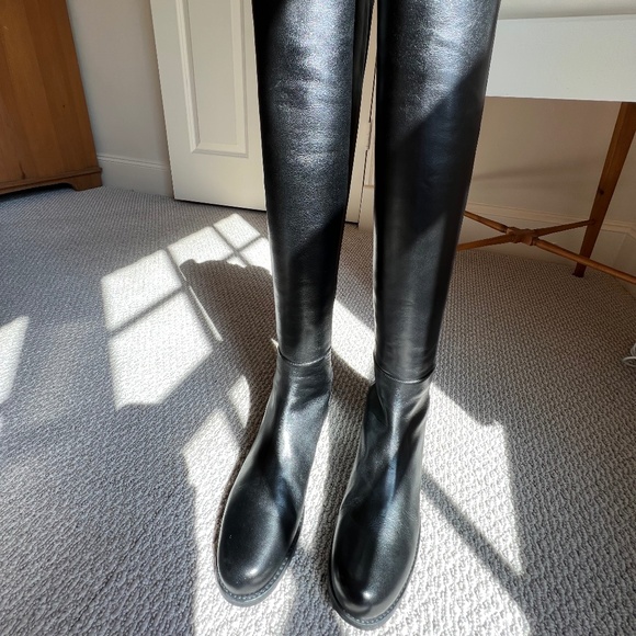Stuart Weitzman 5050 Black Napa Boots, 9.5M - Picture 5 of 16
